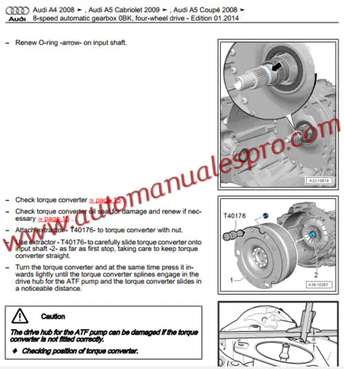 Manual Taller Audi A5, S5, RS5 2007-2017 Incluye Diagramas