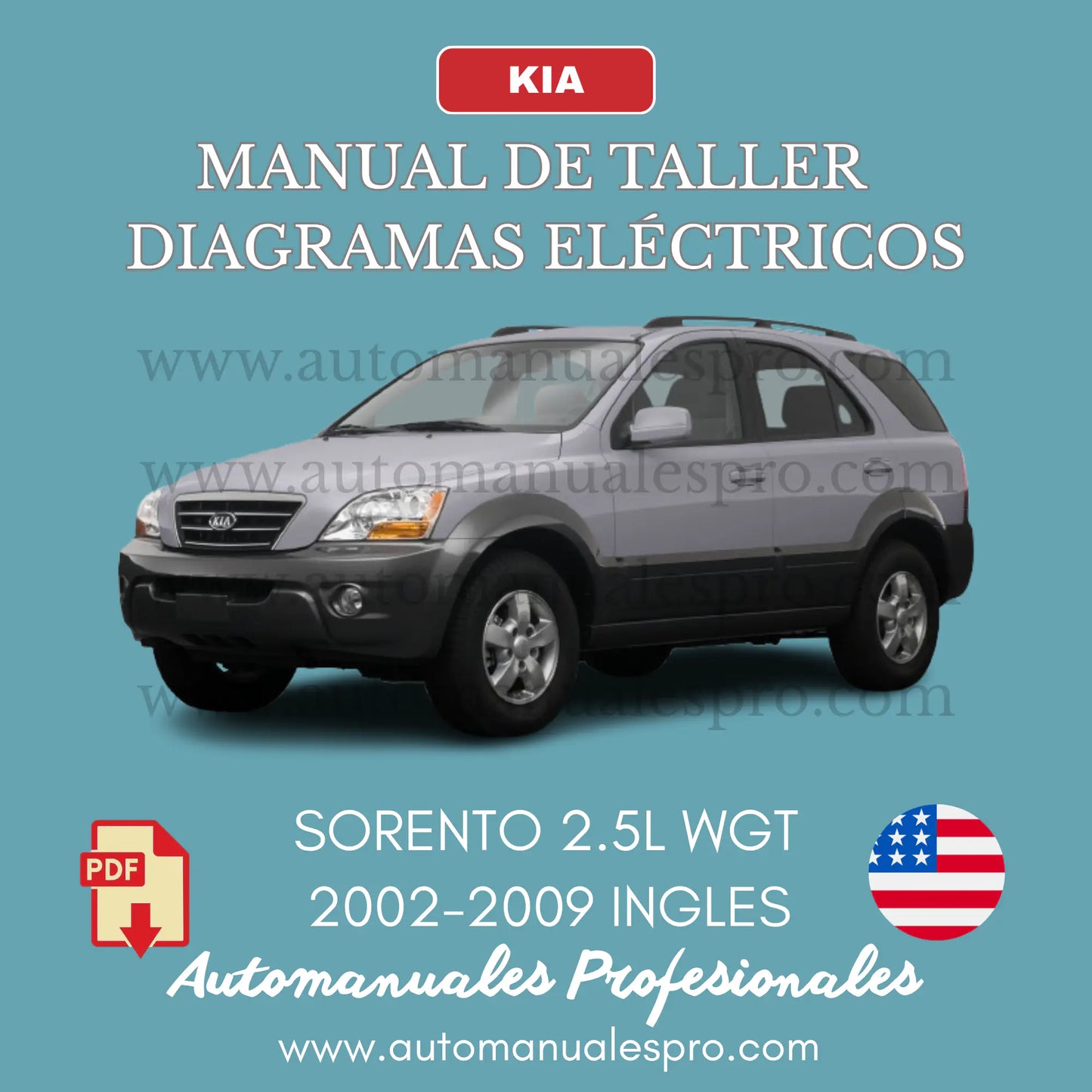 Manual de Taller y Diagramas Kia Sorento 2.5L WGT 2002-2009