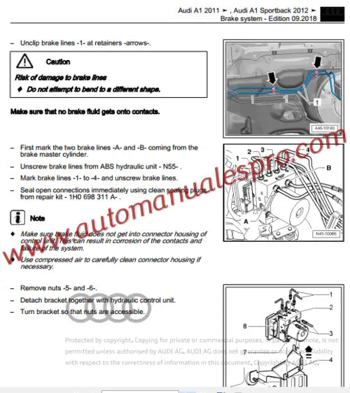 Manual de Taller y Diagramas Audi A1 (8X) 2010-2018