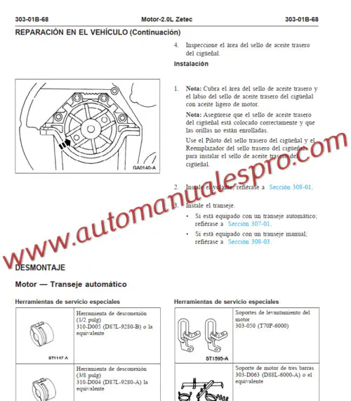 Manual de Taller y Diagramas Ford Escort Tracer (1997-2003)