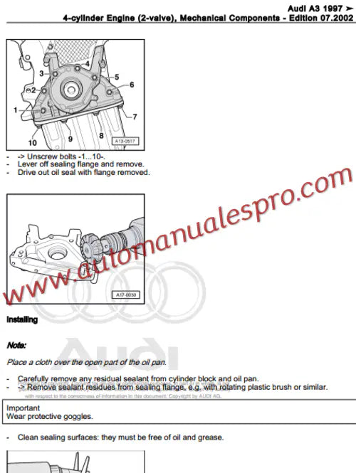 Manual de Taller y Diagramas Audi A3 (8L) 1997-2003