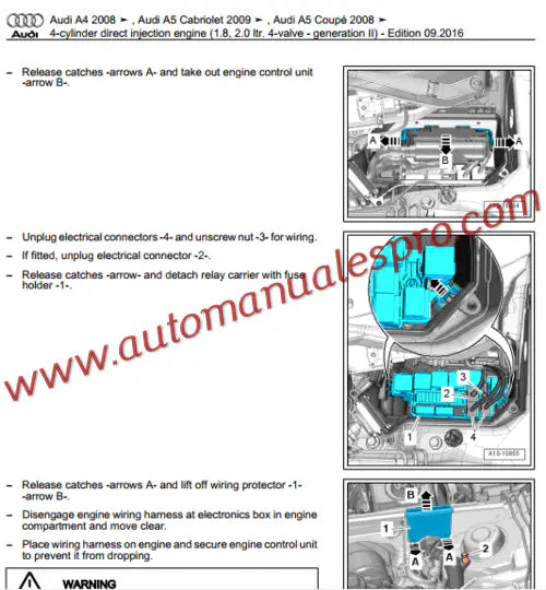 Manual Taller Audi A5, S5, RS5 2007-2017 Incluye Diagramas