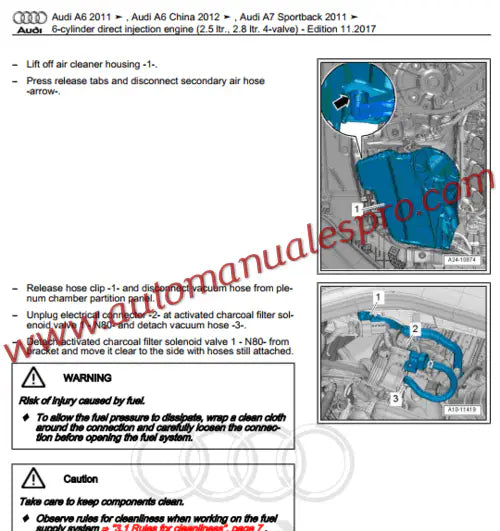Manual de Taller y Diagramas Eléctricos Audi A6 (2005-2020)