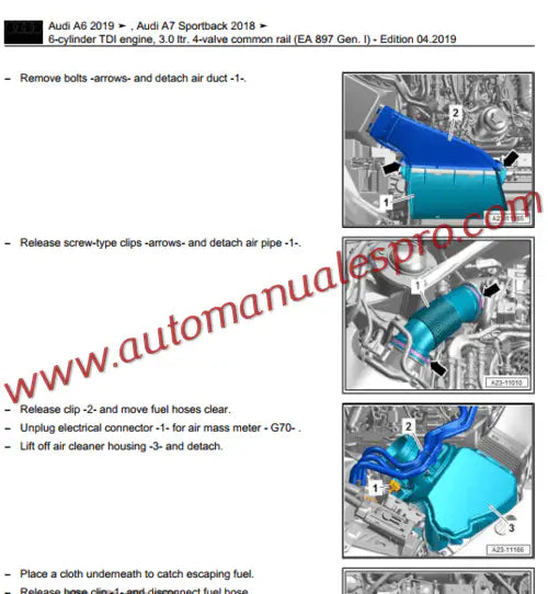 Manual de Taller y Diagramas Eléctricos Audi A6 (2005-2020)