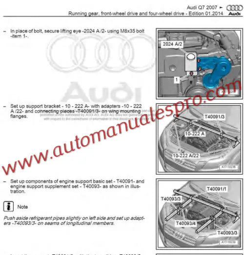 Manual de Taller y Diagramas Eléctricos Audi Q7 (2007-2015)