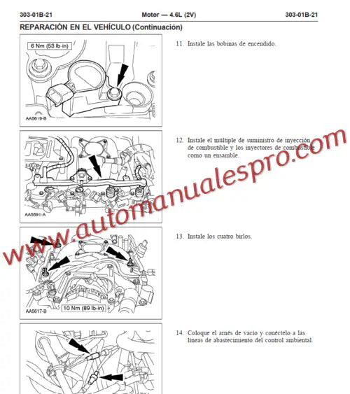 Manual de Taller y Diagramas Ford Mustang 1999-2004 Español