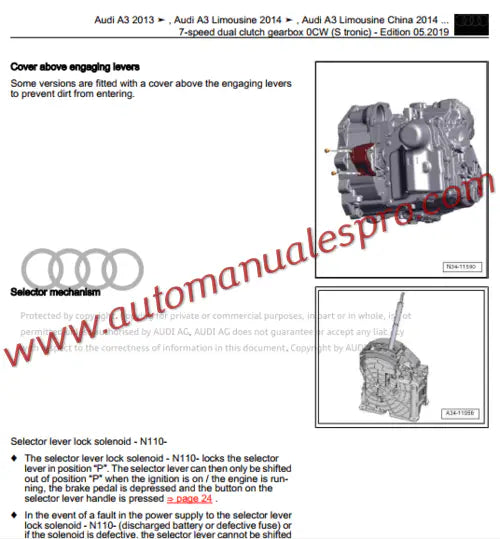 Manual de Taller y Diagramas Eléctricos Audi A3 2013-2020