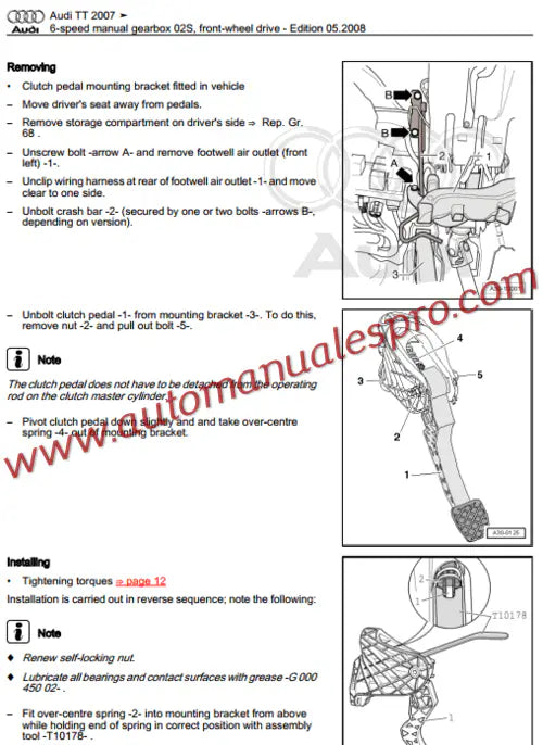 Manual de Taller y Diagramas Eléctricos Audi TT (2006-2014)
