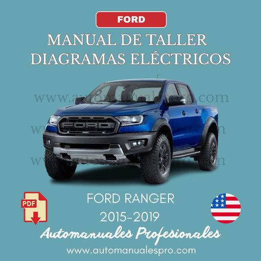 Repare la robusta Ford Ranger T6, de los años 2015 al 2019, con nuestro manual de taller y diagramas eléctricos, en formato PDF Inglés, con todos sus procedimientos de reparación mecánica y sus diagramas eléctricos oficiales.