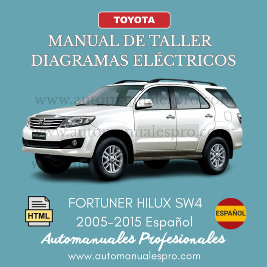 Manual de Taller Toyota Fortuner Hilux SW4 2005-2015 Español